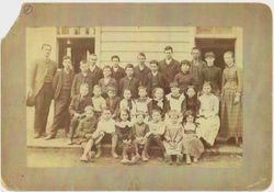 Class and teachers of Coleman Valley School, about 1885