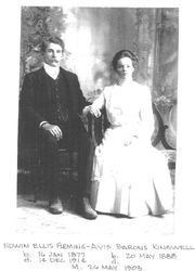 Wedding photo of Edwin Ellis Fleming and Avis Barons Kingwell, May 26, 1903