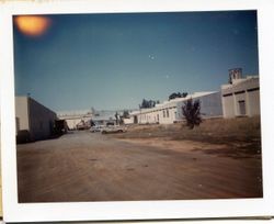 Backside of cannery, Press room and warehouse of the O. A. Hallberg & Sons Apple Products, Graton California