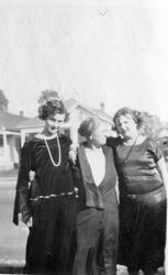 Three women identified as "RR, grandmother and E."