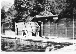 Unidentified swimmers at Kenwood Springs, about 1930