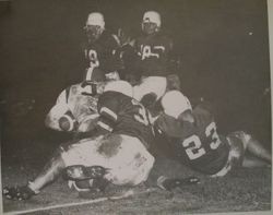 Analy High School Tigers football, 1953, playing in an unidentified game