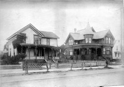 Otis Allen and Reynolds residences in Santa Rosa, about 1908