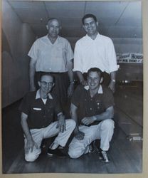 Sebastopol Lions Lions Club bowling team, Charles Keene, Ted Schoen, Bob Herring and Don Shatto, about 1960