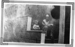 Bob Harmon and his grandson Donald Van Vicel, about 1930