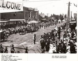 July 4th 1904 parade down North Main Street, Sebastopol, California