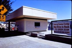 Bank of Sonoma County new drive-through bank at Petaluma Avenue and Sebastopol Avenue intersection, 1970