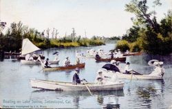 Boating on Lake Jonive, Sebastopol, California