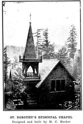 St. Dorothy's Episcopal chapel, designed and built by Meeker at Camp Meeker California near the Russian River