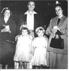 Apple Blossom Festival Queen and her attendant, about 1950