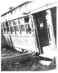 P&SR train wreck at Stony Point Road in 1904