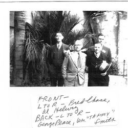 Fred Chase, Al Helwig, George Pease and William J. "Tammy" Smith of Sebastopol, California