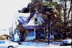 Gothic revival Joseph Morris House built about 1865 at 171 North High Street in Sebastopol, California, 1975