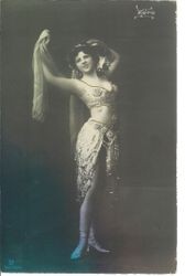 Unidentified woman in exotic fashion