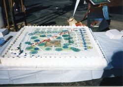 Cake in the design of the Sebastopol Plaza at the opening celebration
