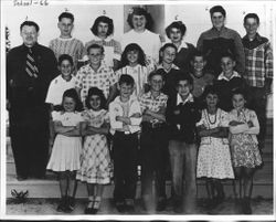 Occidental School teacher and students, 1950