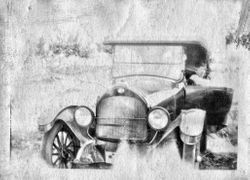 Unidentified woman in a car, about 1915