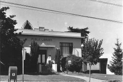 Three photos of Sebastopol's Carnegie Library on Bodega Avenue, about 1970