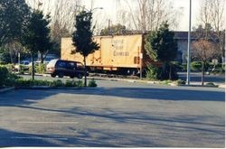 Pacific Fruit Express boxcar of the P&R Railroad that sits behind the original depot station at 261 South Main Street in Sebastopol