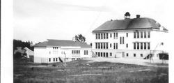 Back view of three story Sebastopol grammar School, about 1920