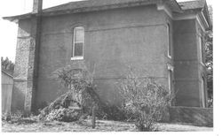 East side of two story brick house at 253 Fannon Avenue, Sebastopol, California in 1959