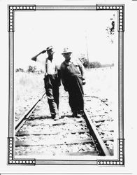 P&SR railway line crew in February,1937 at work on the tracks