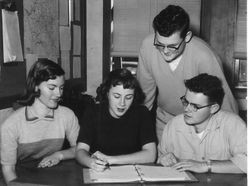 Analy High School Azalea Yearbook photo of Student Council Constitution Committee, fall, 1953