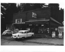 Freestone general store in Freestone on Bohemian Highway, 1970s