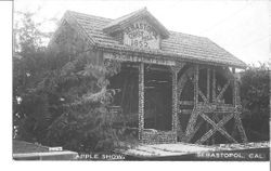 1911 Gravenstein Apple Show display of the Sebastopol Grist Mill made by the Stony Point District