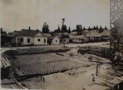 Rebar laid for the foundation of the new Sebastopol Post Office, 1935