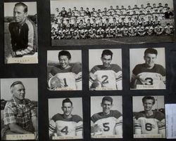 Analy High School Tigers football team of fall 1950--group and individual pictures