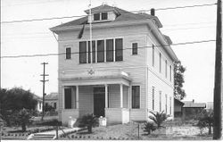 Original Masonic Temple at the corner of North Main and Wallace Street in Sebastopol