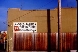 Joe's Budget Store at the corner of South Main and Burnett Street in 1977