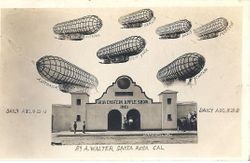 1913 Gravenstein Apple Show main entrance, designed to look like a Mission style building