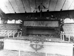 Circa 1930 Gravenstein Apple Show San Francisco display with nautical theme