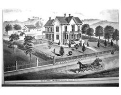 Residence of John Fritsch, Petaluma, California, 1877