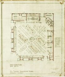 First floor plan, the Leader Department Store, Petaluma, California, 9 ...