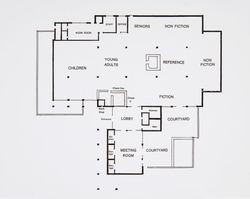 Floor plan of the Rincon Valley Regional Library, Santa Rosa, California