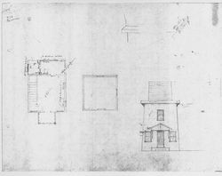 Architectural drawing of a tank house located at 712 Beaver Street, Santa Rosa that were most likely prepared by J. C. Linday, general contractor, about 1920