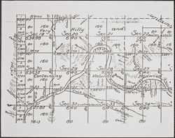 United States government survey map of Guerneville, California, produced sometime between June 1855 and July 1860