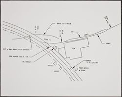 Map of Hilton, brick manufacturer, 10615 River Road, Forestville, California, about 1915