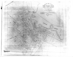 Map of the city of Petaluma, California, 1865