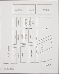 Map of property owners of Guerneville, California, 1873