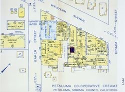 Insurance map of the Petaluma Cooperative Creamery, Petaluma, California, 1957