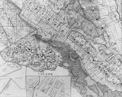 Map of Petaluma, California taken from an unknown source