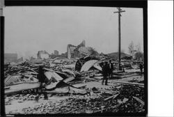 Corner of 5th and B Streets after the earthquake