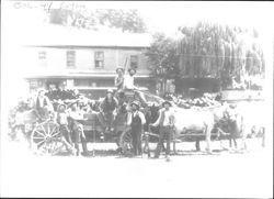 Deer hunters in front of Coy's Store