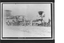 North Pacific Coast locomotive No. 9 and crew