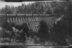 Browns Canyon bridge after conversion to trestle