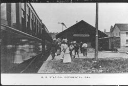 Railroad station, Occidental, Cal